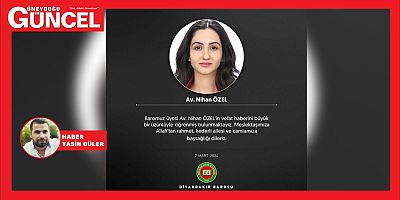 Diyarbakır'da Genç Avukat Nihan Özel'in Evinde Ölü Bulundu